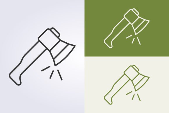 Download Outline Axe Icon Vector Logo Design, Equ - Vector Collection
