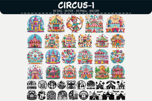 Download Circus Vector Clipart – 39 Designs - Vector Collection