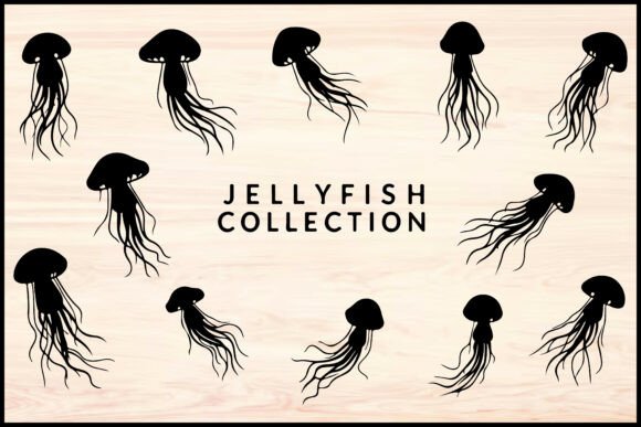 Download Jellyfish Silhouette Vector Set - Vector Collection