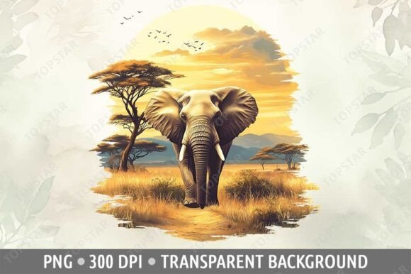 Download African Elephant PNG Clipart in Savanna - Elephant Collection