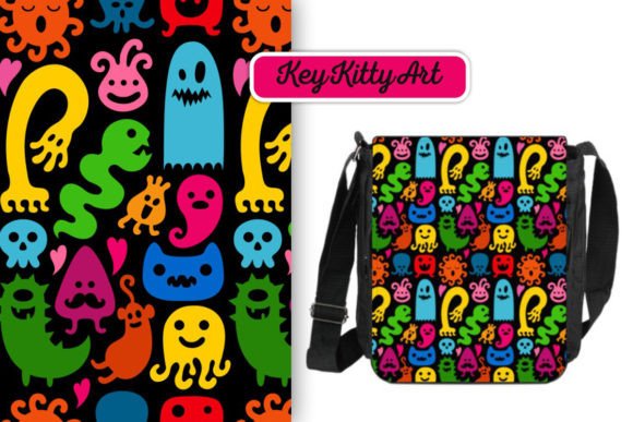 Download Seamless Vector Pattern Monster Kids - Vector Collection