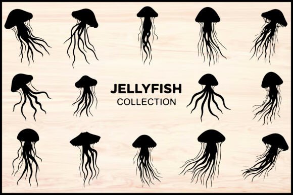 Download Jellyfish Silhouette Vector Set - Vector Collection