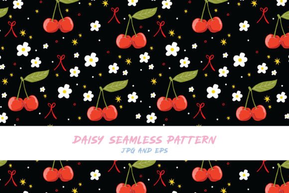 Download Seamless Vector Pattern with Cherry - Vector Collection