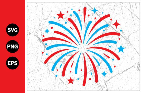 Download Red Blue Fireworks Vector Clipart Svg - Vector Collection