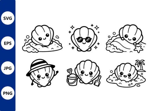 Download Cute Shell Beach Vector - Vector Collection
