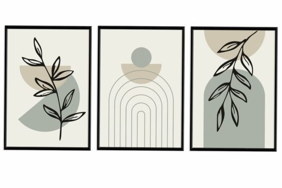 Download Green Minimal Wall Art, Printable - Print Collection