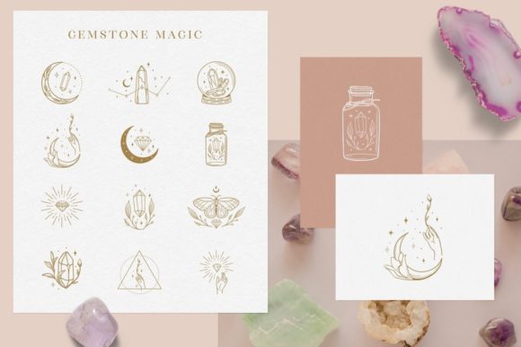 Download Logo Elements with Gemstones Vector. - Vector Collection