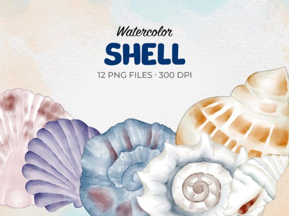 Download Watercolor Shell and Shellfish Clip Art - Shellfish Collection