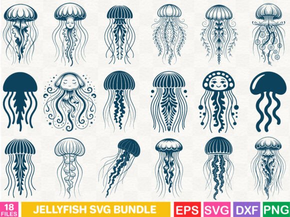 Download Jellyfish SVG Bundle - Jellyfish svg Collection