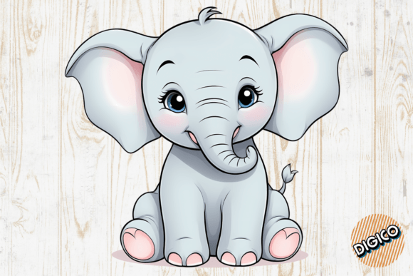 Download Cute Cartoon Baby Elephant - Elephant Collection
