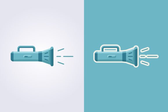 Download Flat Icon of Flashlight Vector Logo - Vector Collection