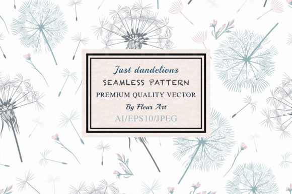 Download Elegant Simple Vector Pattern Dandelion - Vector Collection