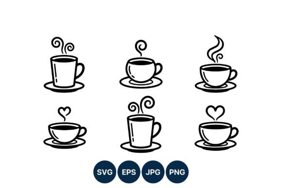 Download Hand Drawn Coffee Cups Vector Art - Vector Collection